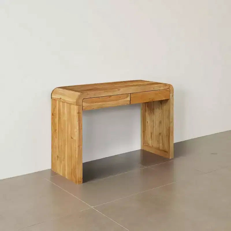 Royal Hampton Console Table | 43 Wide Top | Handcrafted Natural Acacia Wood | Dual Drawer Storage