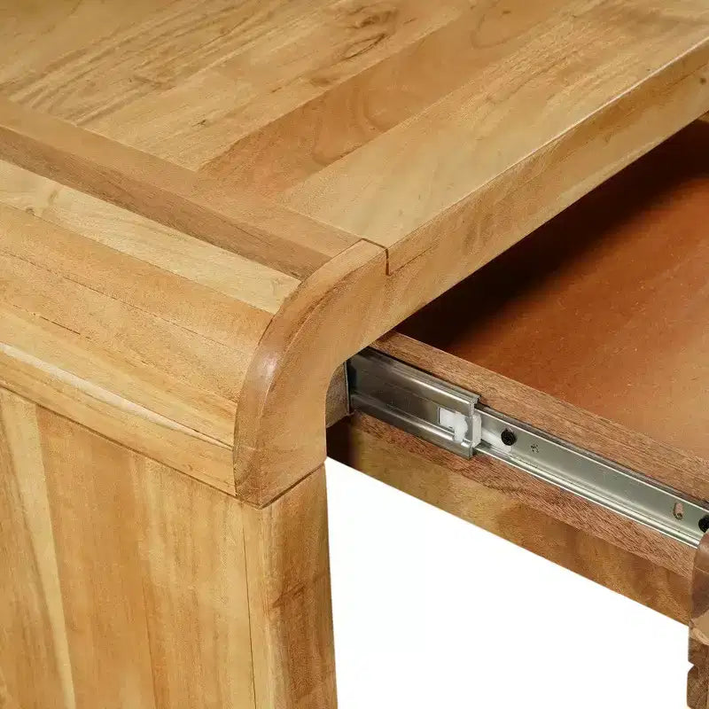 Royal Hampton Console Table | 43 Wide Top | Handcrafted Natural Acacia Wood | Dual Drawer Storage
