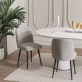 MAYEERTY Dining Chair Black Metal Leg Gray for Dining Room Kitchen