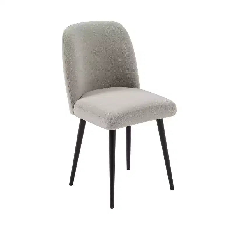 MAYEERTY Dining Chair Black Metal Leg Gray for Dining Room Kitchen