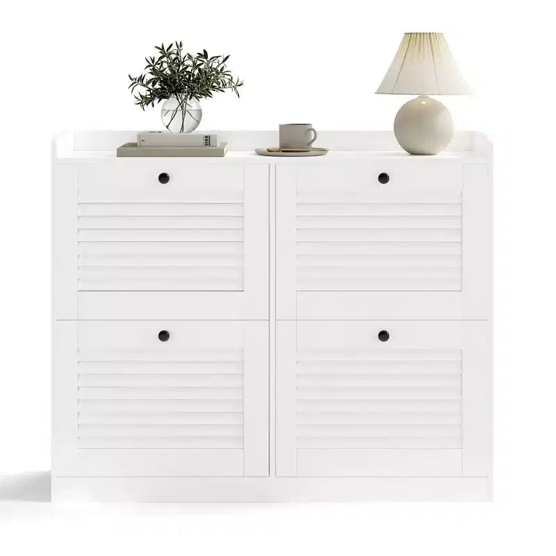 Shoe Storage Cabinet with Flip Drawers, Narrow Shoe Cabinet with Wooden Legs, Freestanding Shoes Rack Organizer for Hallway, Bedroom, Living Room