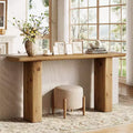 Lantine Solid Wood Console Table, 63-Inch Long Entryway Table, Rustic Sofa Table for Living Room, Foyer, Hallway, Easy Assembly
