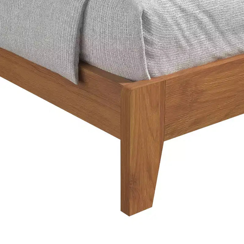 Galano Queen Abby Serene Bed with Headboard Amber Walnut