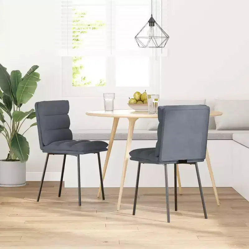 CLIHOME Modern Cassic Elegant Backrest Chair, Soft Velvet Soft Cushion Metal Foot Restaurant Dining Chair(Set of 2)