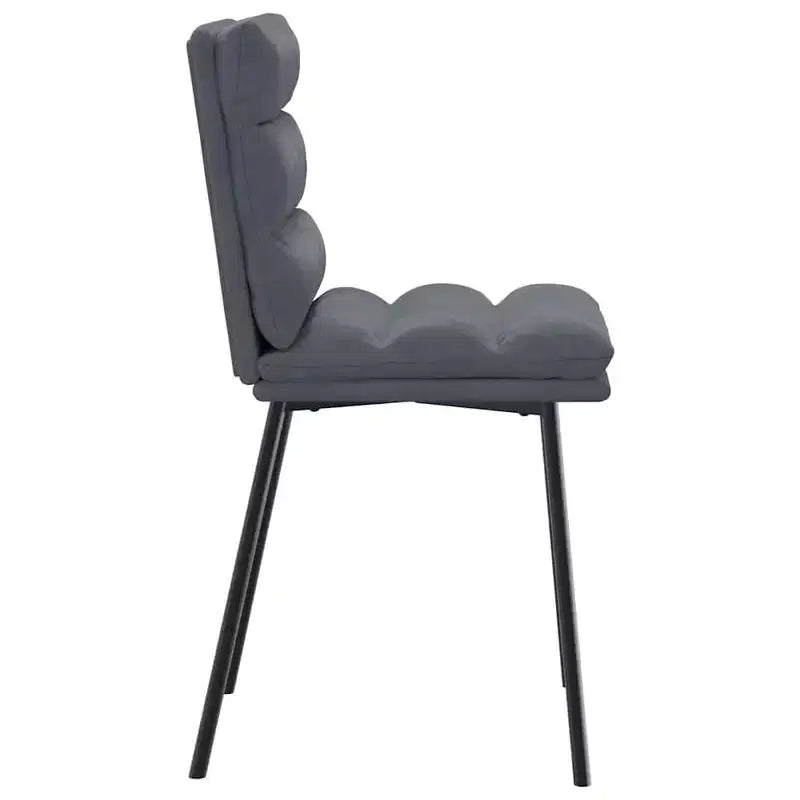 CLIHOME Modern Cassic Elegant Backrest Chair, Soft Velvet Soft Cushion Metal Foot Restaurant Dining Chair(Set of 2)