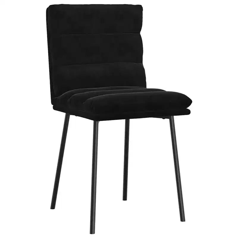 CLIHOME Modern Cassic Elegant Backrest Chair, Soft Velvet Soft Cushion Metal Foot Restaurant Dining Chair(Set of 2)