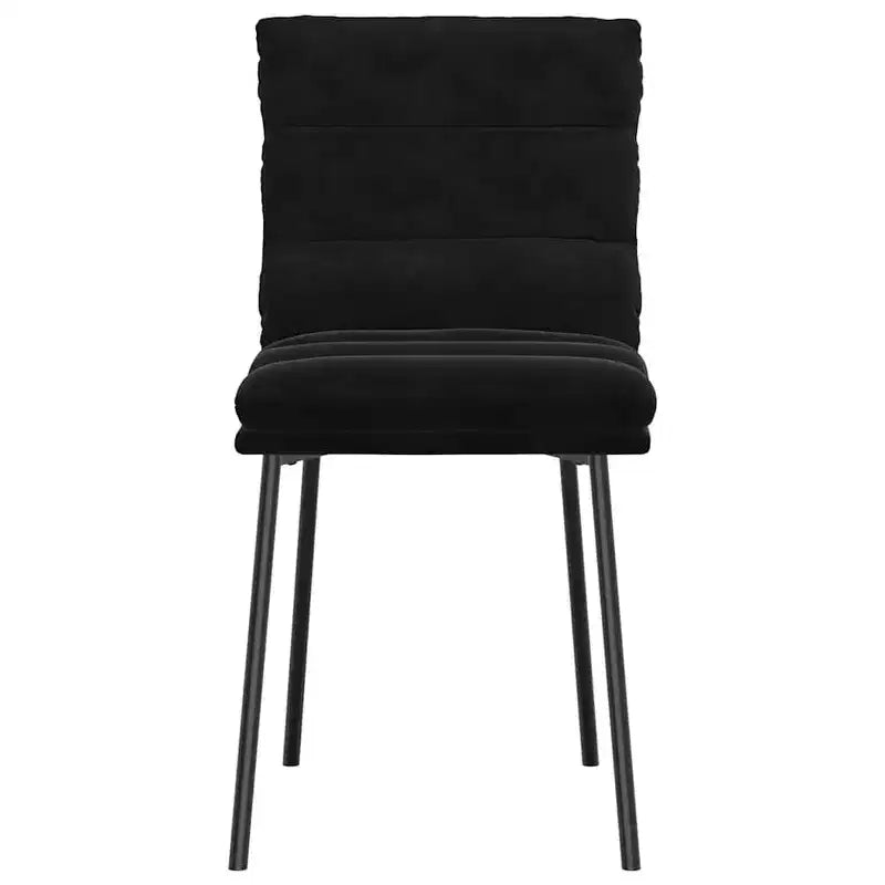 CLIHOME Modern Cassic Elegant Backrest Chair, Soft Velvet Soft Cushion Metal Foot Restaurant Dining Chair(Set of 2)