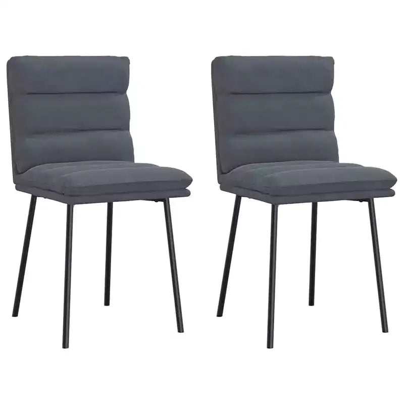 CLIHOME Modern Cassic Elegant Backrest Chair, Soft Velvet Soft Cushion Metal Foot Restaurant Dining Chair(Set of 2)