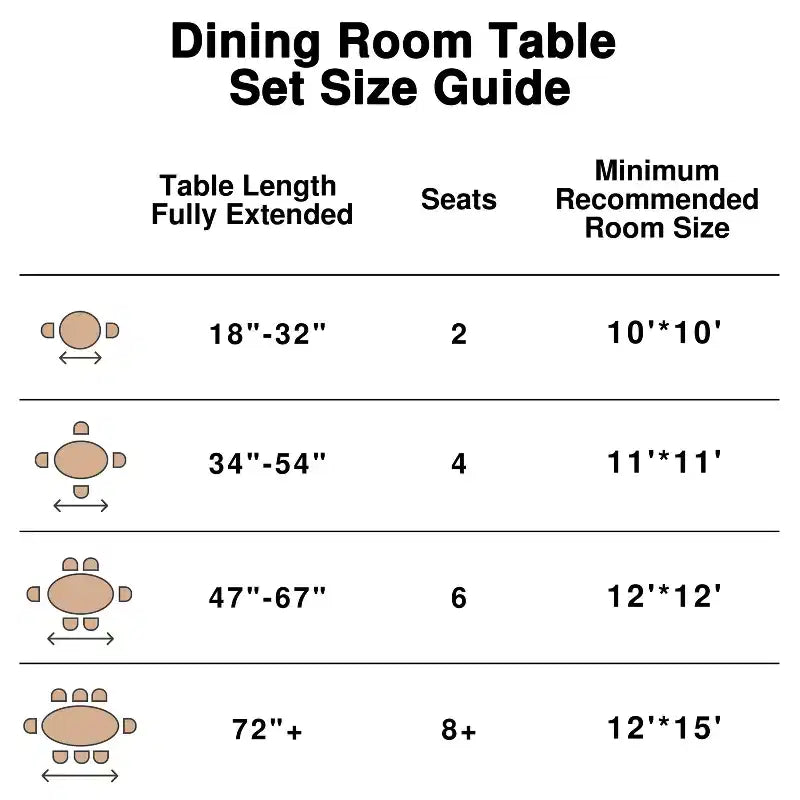 MAYEERTY 46 Wood Round Dining Table for 4, Farmhouse Modern Kitchen & Dining Room Table
