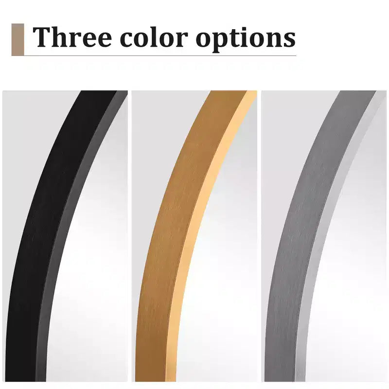 MAYEERTY Hanging Mirror Aluminum Alloy Thin Edge Right Angle Arch Gold
