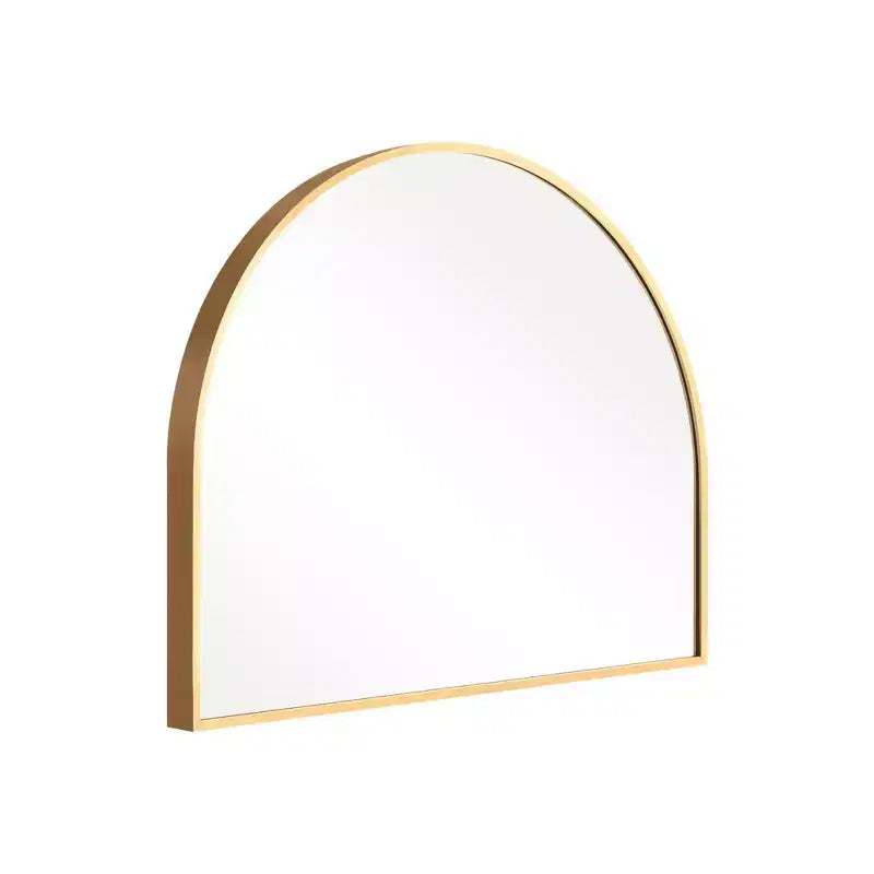 MAYEERTY Hanging Mirror Aluminum Alloy Thin Edge Right Angle Arch Gold