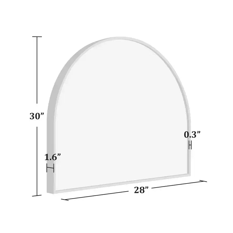 MAYEERTY Hanging Mirror Aluminum Alloy Thin Edge Right Angle Arch Gold