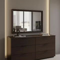 HomeRoots 36 Merlot Wood Framed Mounted Dresser Mirror