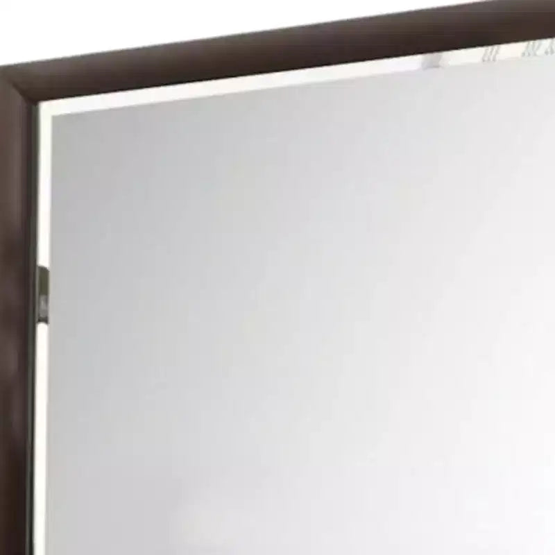 HomeRoots 36 Merlot Wood Framed Mounted Dresser Mirror
