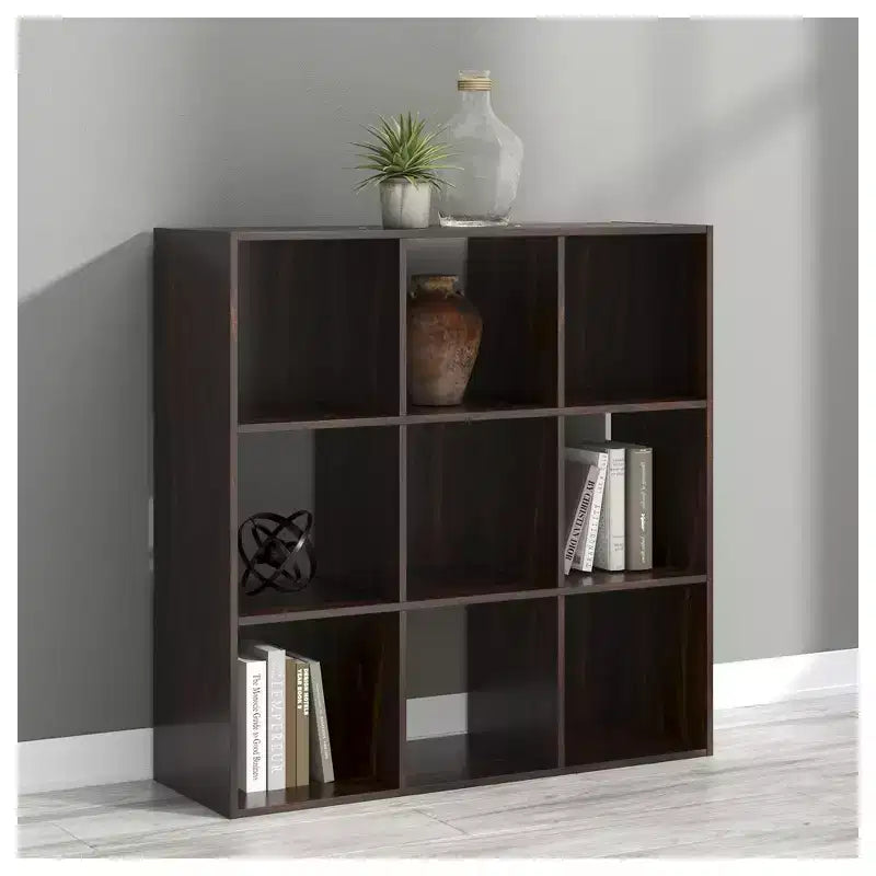 Signature Design by Ashley 9 Cube Storage Organizer - Versatile Open Bookcase and Display Unit for Modern Home Organization