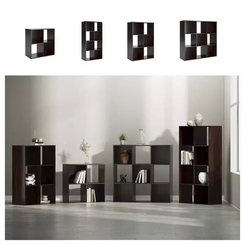 Signature Design by Ashley 9 Cube Storage Organizer - Versatile Open Bookcase and Display Unit for Modern Home Organization