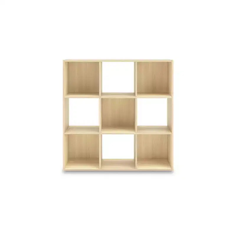 Signature Design by Ashley 9 Cube Storage Organizer - Versatile Open Bookcase and Display Unit for Modern Home Organization
