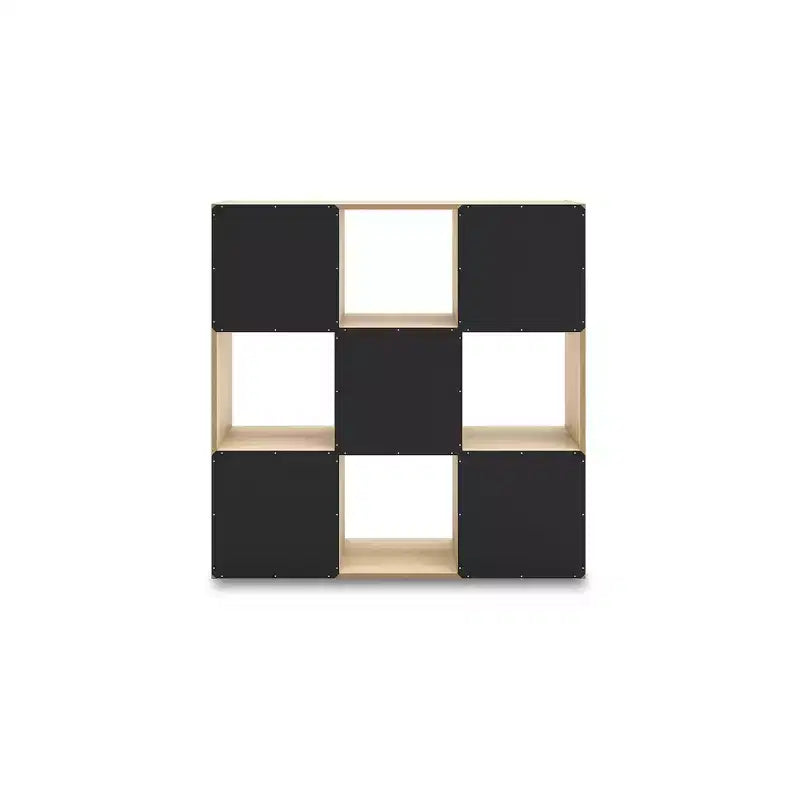 Signature Design by Ashley 9 Cube Storage Organizer - Versatile Open Bookcase and Display Unit for Modern Home Organization