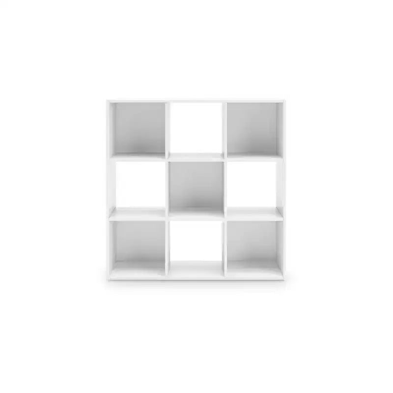 Signature Design by Ashley 9 Cube Storage Organizer - Versatile Open Bookcase and Display Unit for Modern Home Organization