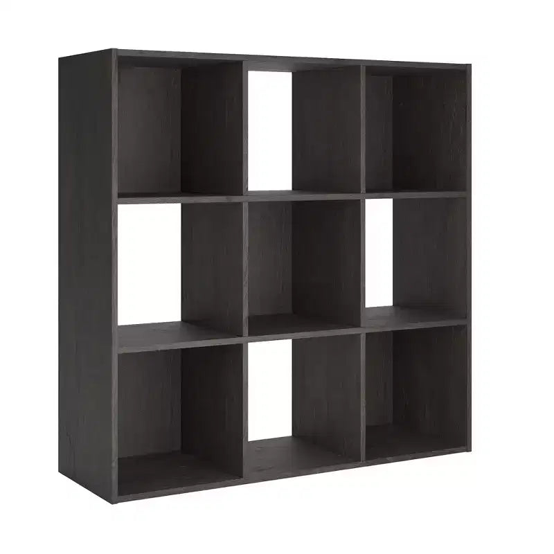 Signature Design by Ashley 9 Cube Storage Organizer - Versatile Open Bookcase and Display Unit for Modern Home Organization