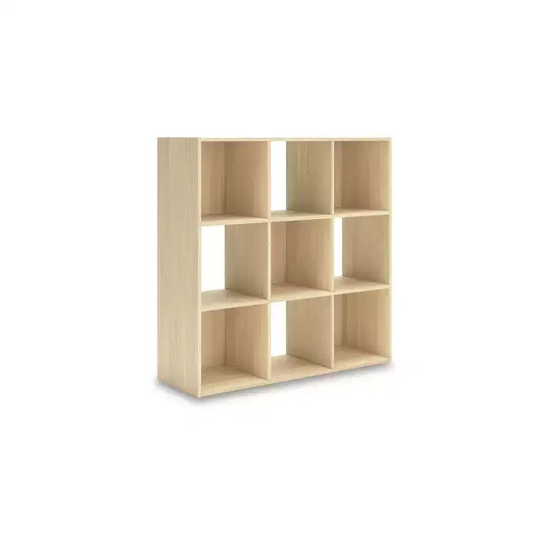 Signature Design by Ashley 9 Cube Storage Organizer - Versatile Open Bookcase and Display Unit for Modern Home Organization