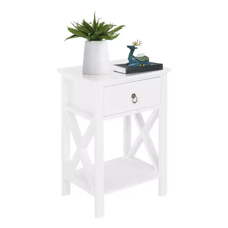 Karl Home One Drawer Manufactured Wood Nightstand (Set of 2)