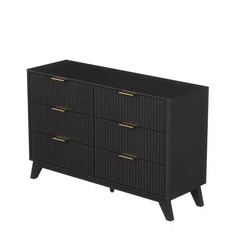 Karl Home 47In. Double Row 6 Drawer Grid Chest Dresser