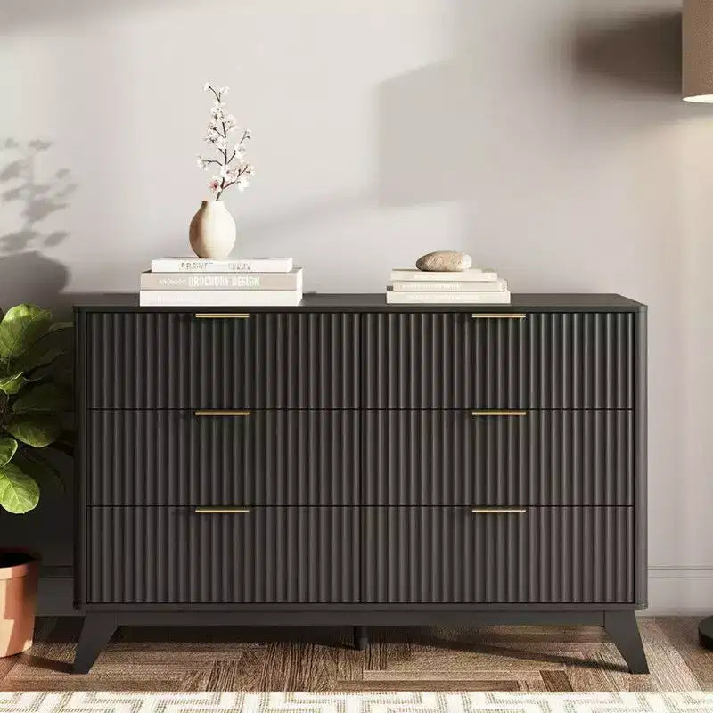 Karl Home 47In. Double Row 6 Drawer Grid Chest Dresser