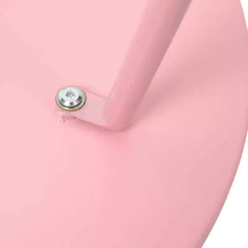 AEELLEEA Modern Round Outdoor Side Table Small Metal Coffee & Snack Table for Living Room, Bedroom, Patio, Yard, Porch, Balcony (Pink)