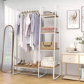 Costway Clothes Garment Rack Free Standing Storage Tower w/Metal Frame White