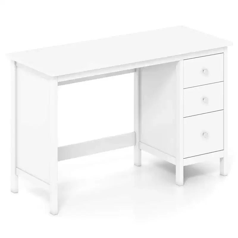 Costway Computer Desk Study Writing Desk Home Office Workstation with 3 Drawers White/Black/Brown