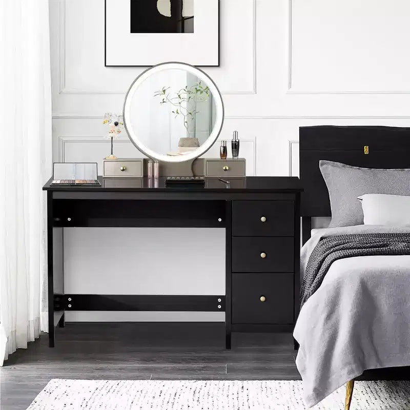 Costway Computer Desk Study Writing Desk Home Office Workstation with 3 Drawers White/Black/Brown